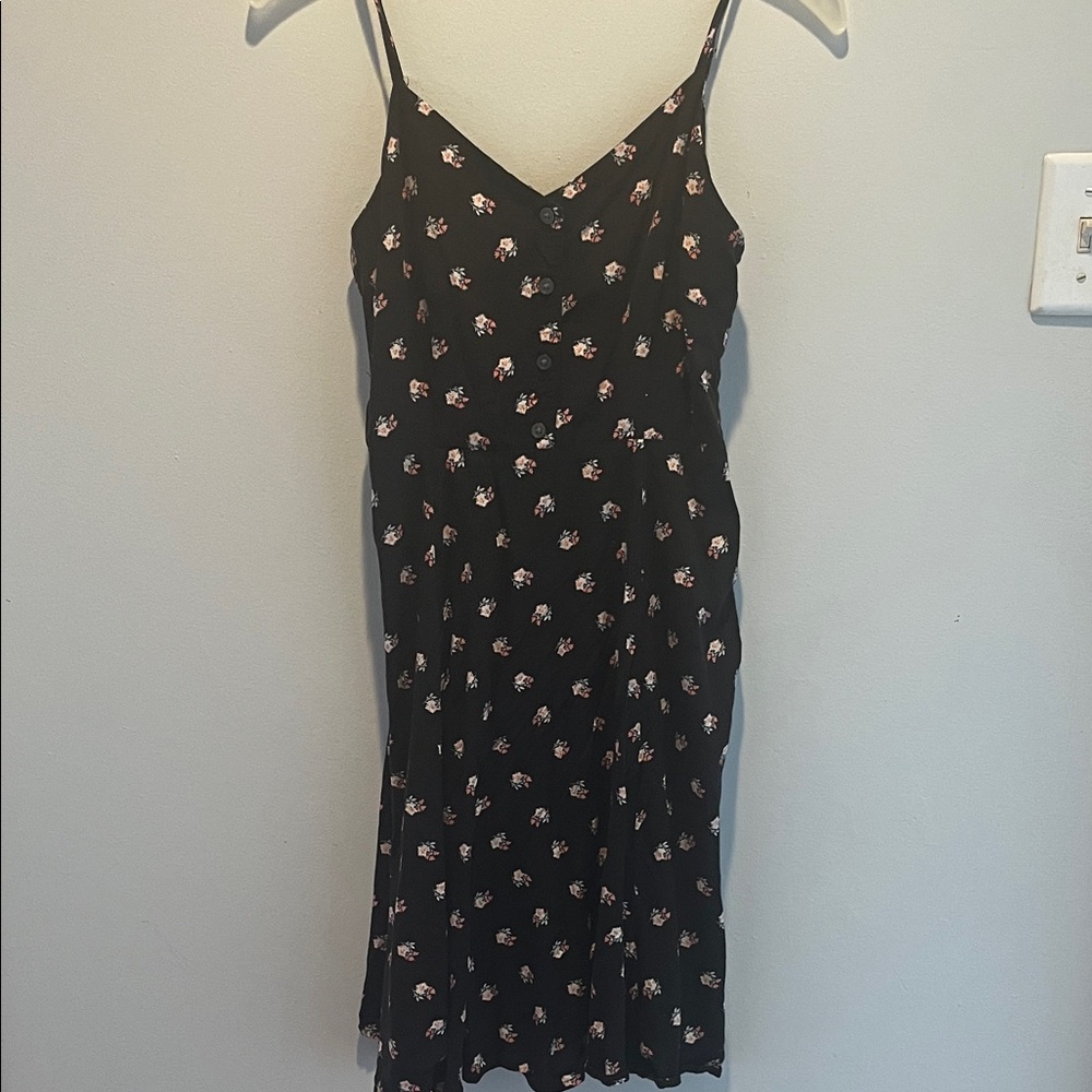 Floral Black Dress